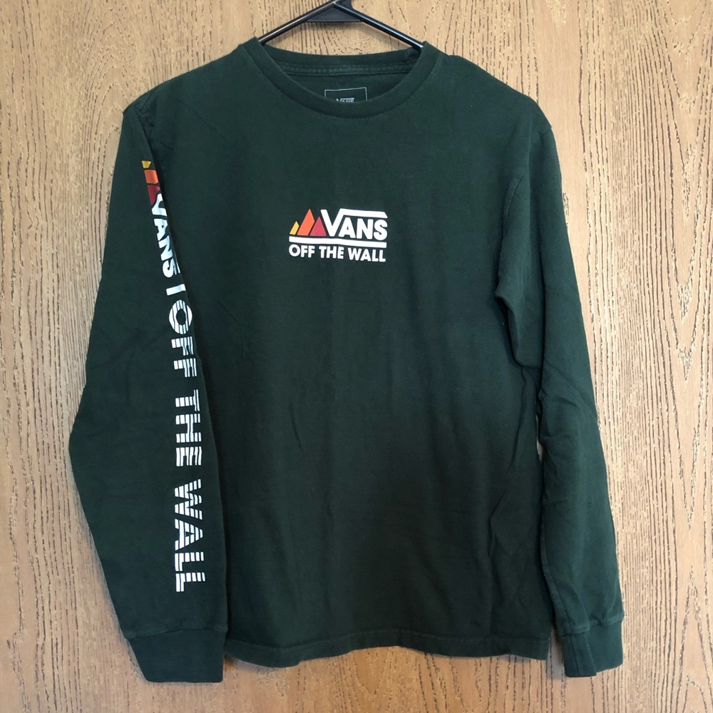 Vans dark green long sleeve (S)